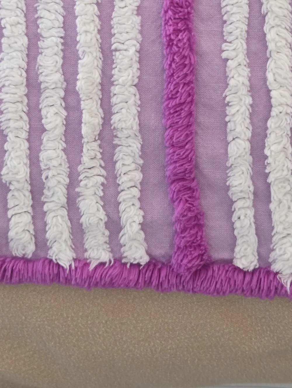 Vintage Chenille Peacock Bedspread Purple 98